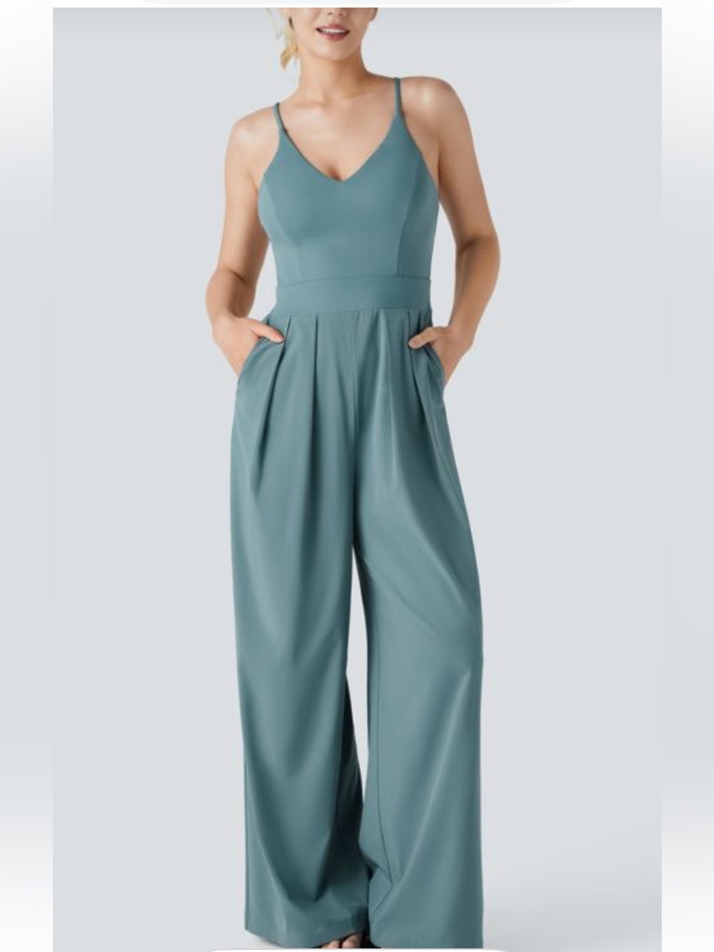 Halara Breezeful Stone Blue Green Jumper - Size Large